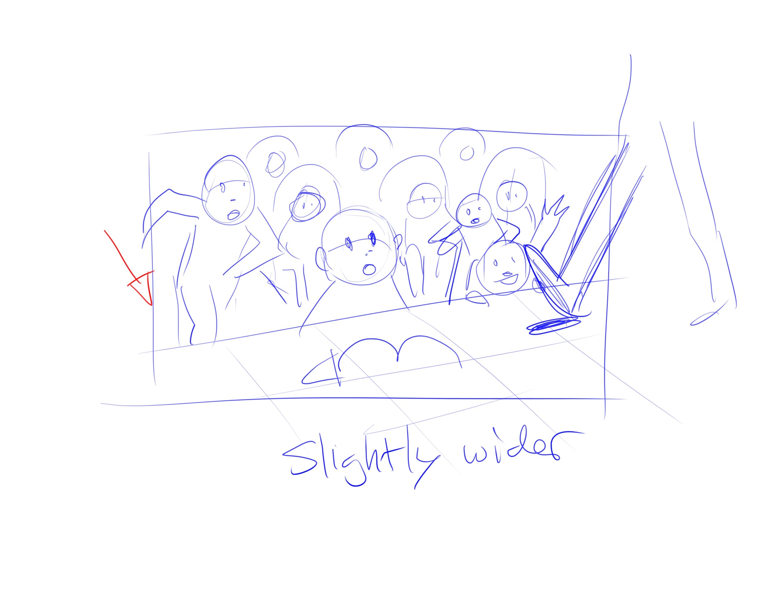 Storyboard Artist Mentorship Program 14 Critique draw-over example